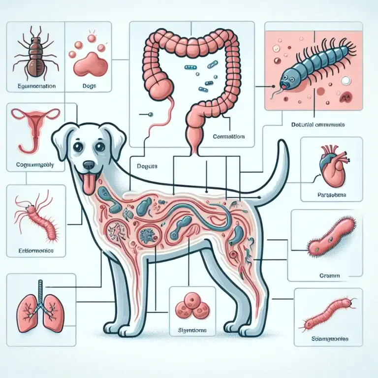 parasitas internos em cães - detailed symptom diagram